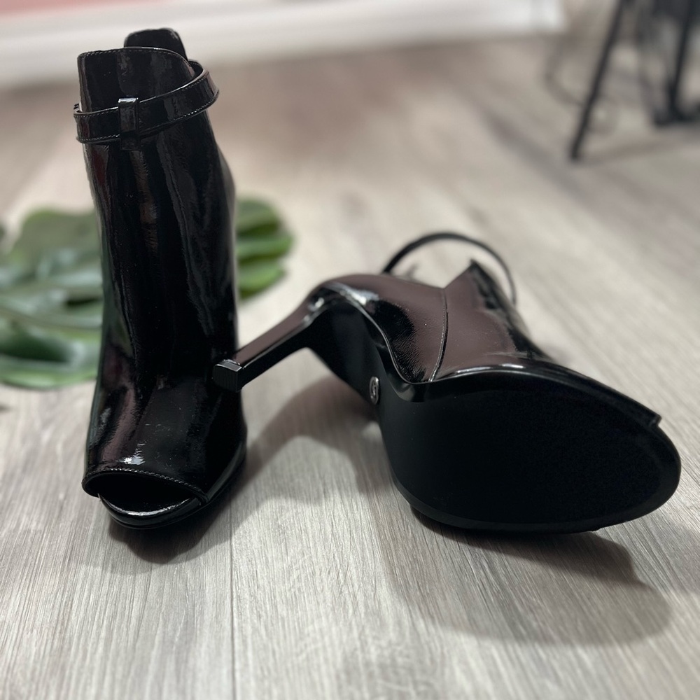Michael Kors Lawson Open Toe Ankle Boot Patent Leather ✨brand new✨No box - Picture 7 of 12